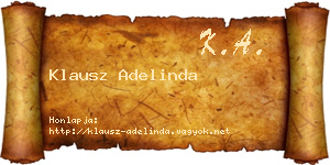 Klausz Adelinda névjegykártya